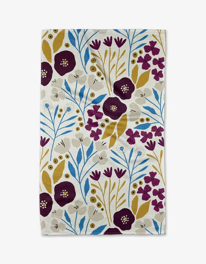 Geometry Geometry Fiona Dark Maroon Tea Towel