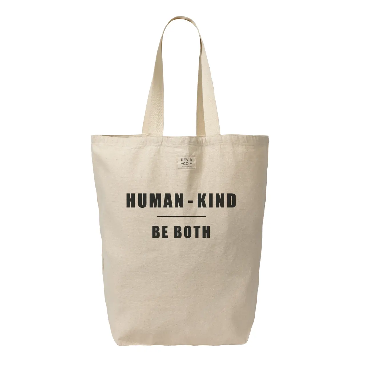 Dev D + Co Dev D + Co  Human Kind Canvas Tote Lg Natural