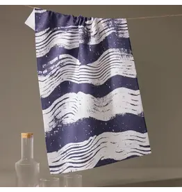 Geometry Geometry Brushline Navy Tea Towel
