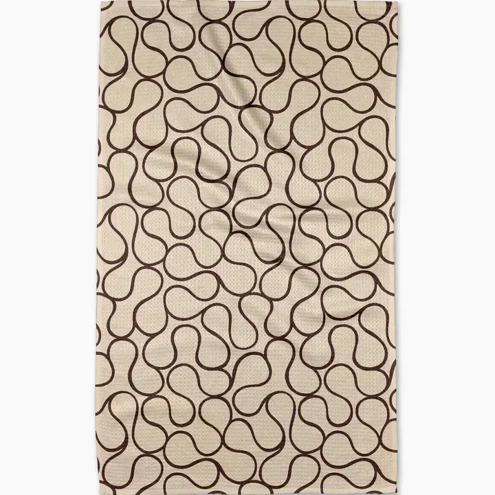Geometry Geometry Coffee Swirl Tea Towel