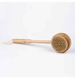 Baudelaire Baudelaire Bamboo 14" Boar Bristle Long Handle Bath Brush