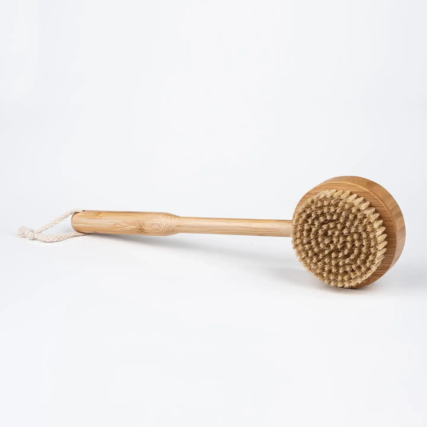 Baudelaire Baudelaire Bamboo 14" Boar Bristle Long Handle Bath Brush
