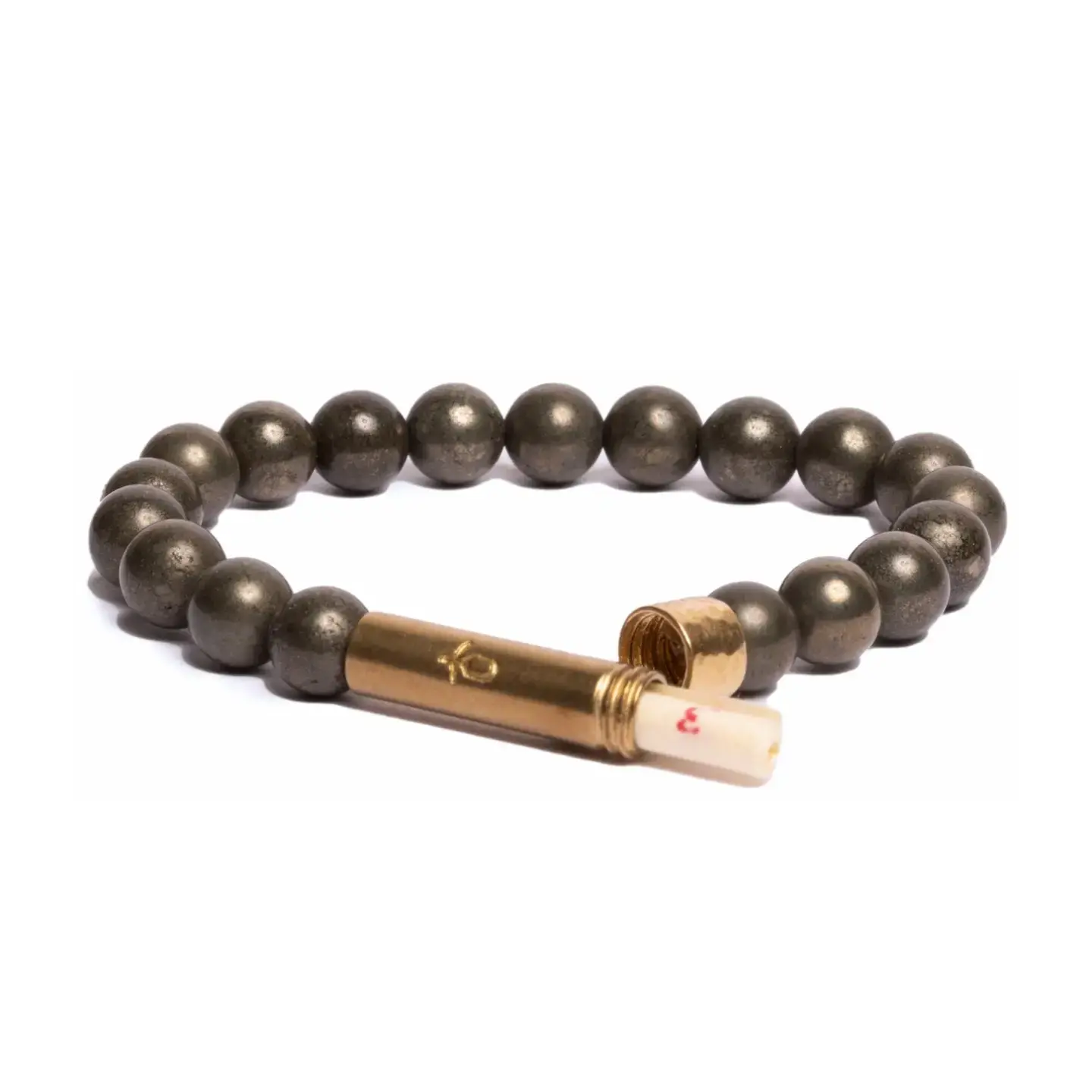 Wishbeads Wishbeads Polished Pyrite Intention Bracelet (W)