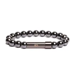 Wishbeads Wishbeads Polished Hematite Intention Bracelet (W)