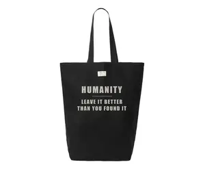 Dev D + Co Humanity Lg Canvas Tote Black - h2o closet