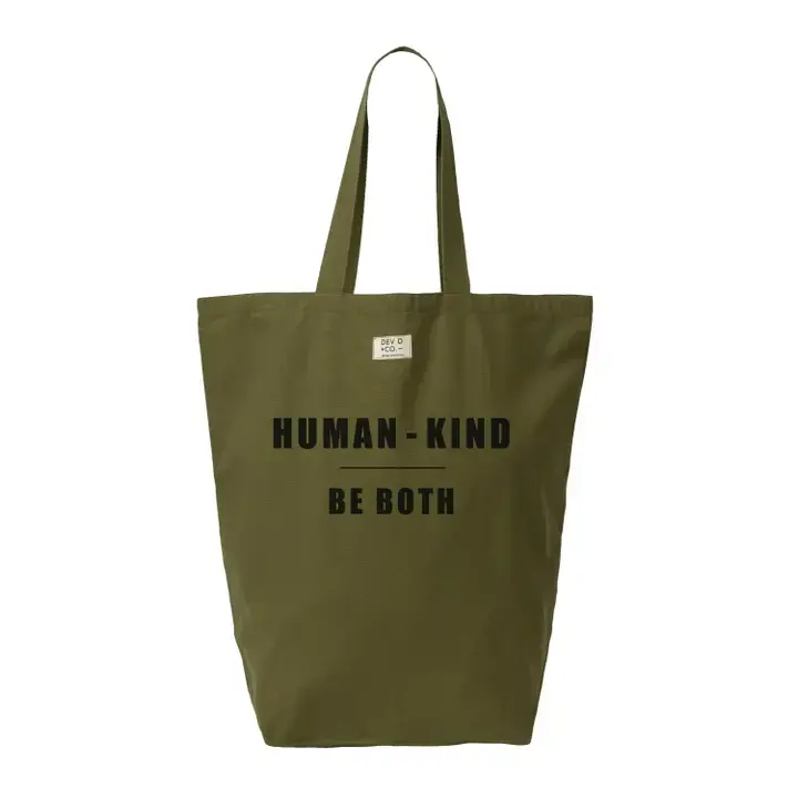 Dev D + Co Dev D + Co  Human-Kind Lg Canvas Tote Olive Green