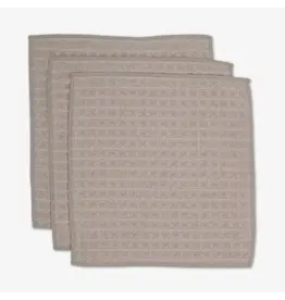 Geometry Geometry Taupe Waffle Washcloth Set (3)