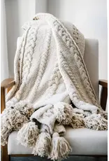 Sunday Citizen Sunday Citizen Braided Pom Pom Throw Sahara Tan