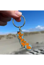 Coastal Haze Design Coastal Haze Design CA Poppy State Enamel Keychain