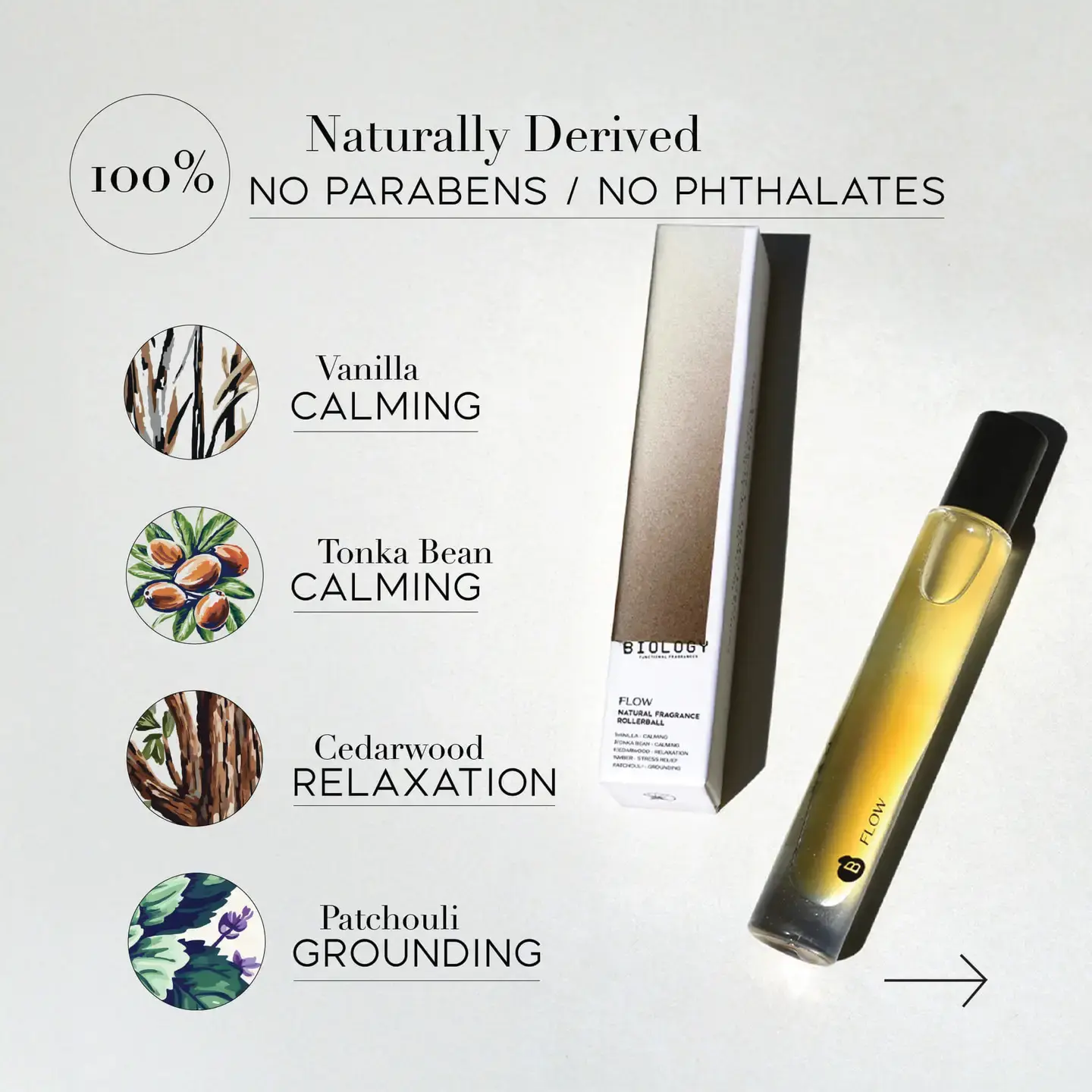 Biology Functional Fragrances Biology FLOW Rollerball Fragrance Oil 10ml