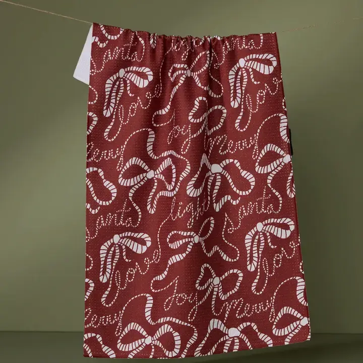 Geometry Geometry Cheerful Bows Tea Towel