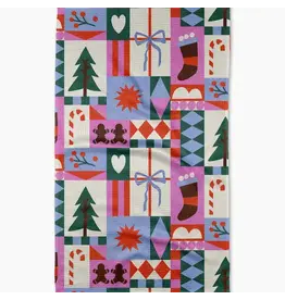 Geometry Geometry Festive Christmas Quilt Tea Towel
