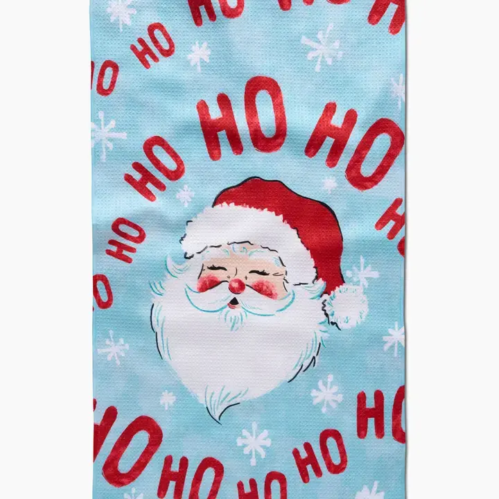 Geometry Geometry Merry Santa Claus Tea Towel