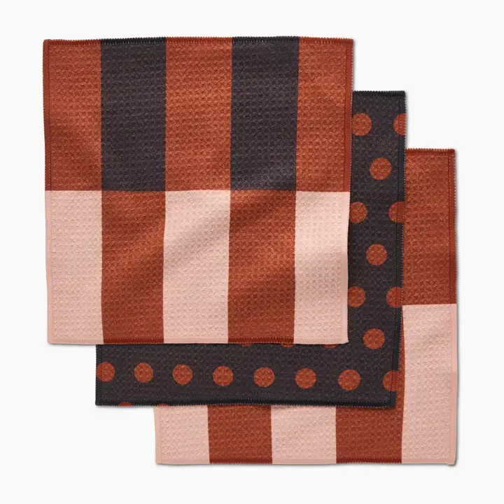 Geometry Geometry Dishcloth Set Cocoa Dots