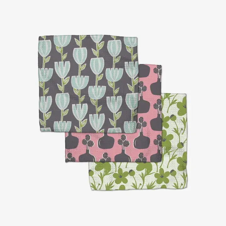 Geometry Geometry Dishcloth Set Spring Bouquet