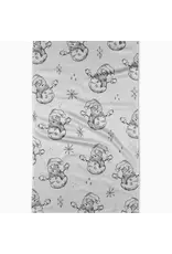 Geometry Geometry Snowmen Charcoal Tea Towel