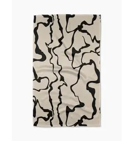 Geometry Geometry Monochrome Liquid Tea Towel