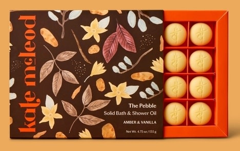 Kate McLeod Amber & Vanilla Pebble Solid Bath & Shower Oil