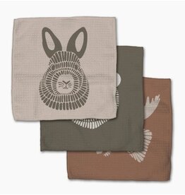 Geometry Geometry Dishcloth Set Forest Animals