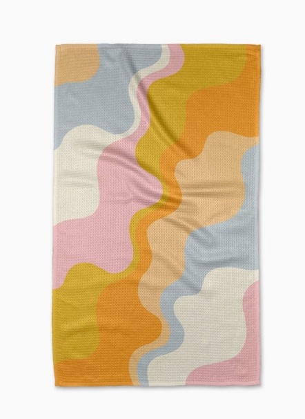 Geometry Geometry Happy Waves Tea Towel