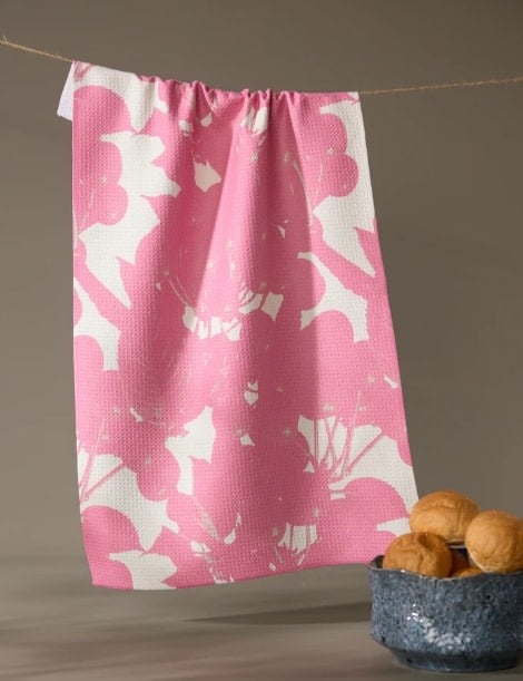 Geometry Geometry Bramble Pink Tea Towel