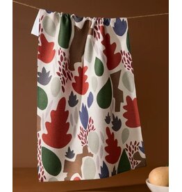 Geometry Geometry Cut Paper Leaves Cream Tea Towel