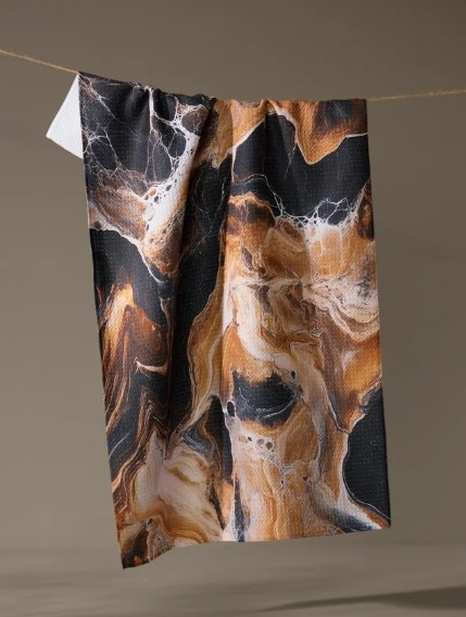 Geometry Geometry Emperador Tea Towel