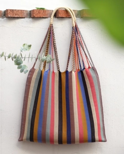 LUZ Collection LUZ Collection Gruesita Beige Las Rayas Tote