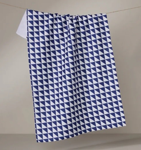 Geometry Geometry Blue Whirl Tea Towel