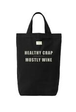 Dev D + Co Dev D + Co  Canvas Tote Black - Healthy Crap Mostly Wine
