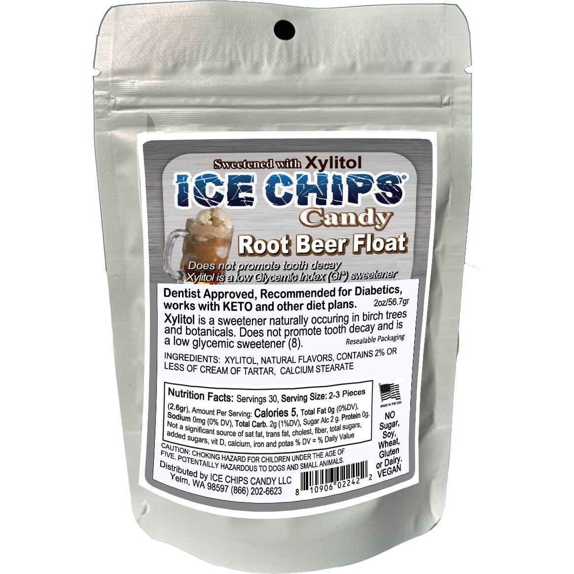 Ice Chips Candy Ice Chips Root Beer Float 2oz Pouch