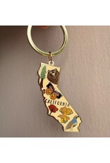 Coastal Haze Design Coastal Haze Design CA Icons Enamel Keychain