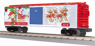 MTH - RailKing #30-74929, O-27 Box Car, Christmas/Traditional/2018