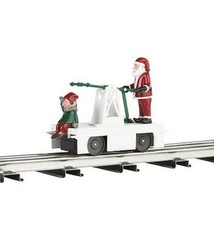 BACHMANN 23803 WM Operating Handcar Christmas Santa/Elf O