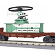 MTH - RailKing Operating Helicopter Flatcar - 3-Rail - Ready to Run - RailKing(R) -- New York Central #753015 (Boxcar Red, Jade Green, white)