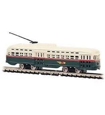 BAC #62995, Bachmann N Scale PCC Trolley, PTC/Green/Cream