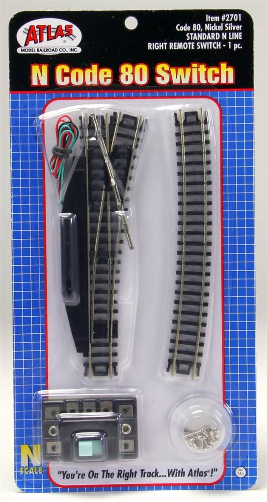 ATLAS N Code 80 Remote Right-Hand Switch