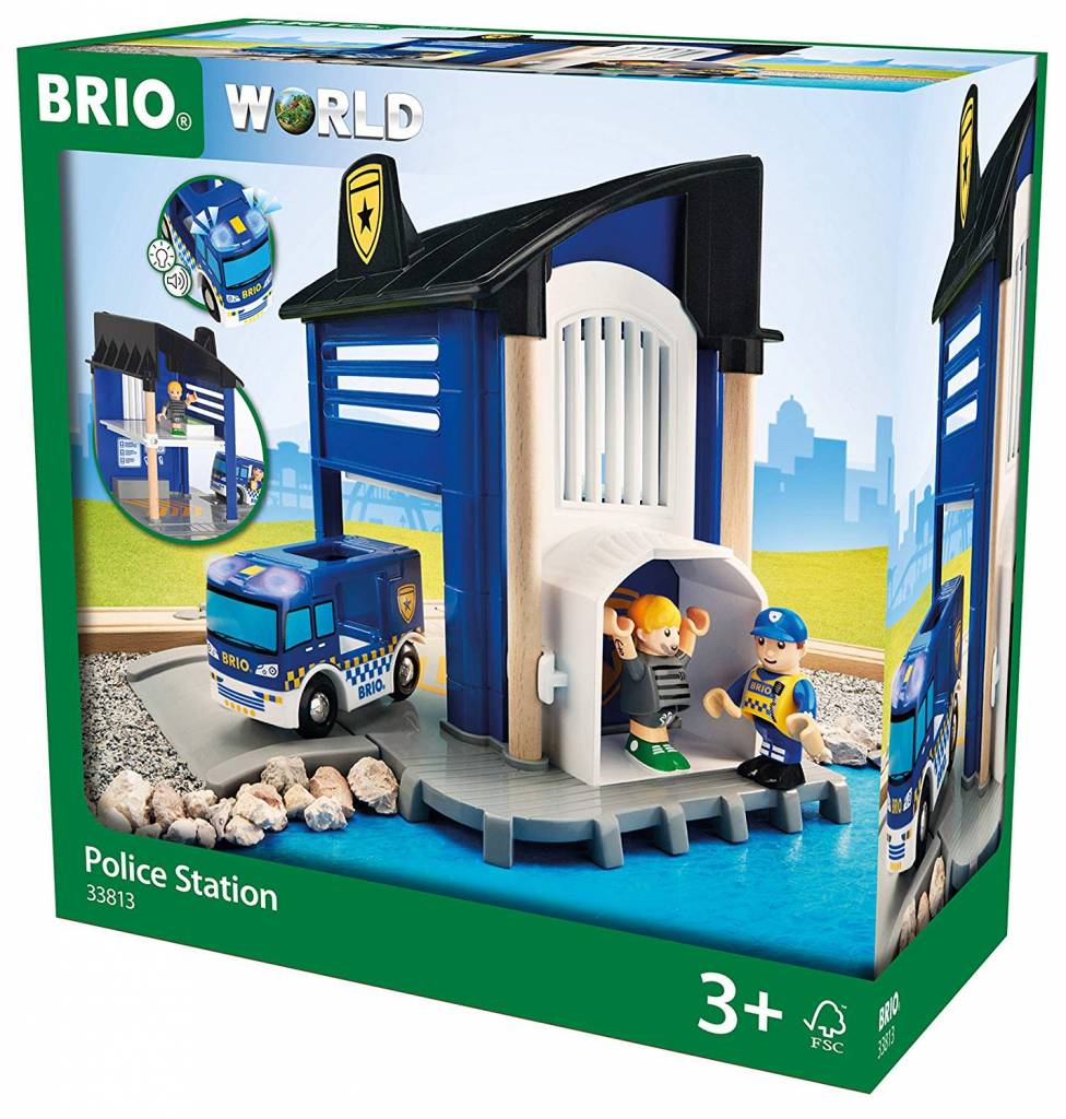 brio wooden train station