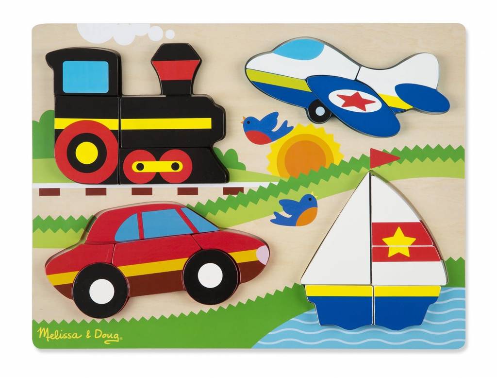 Melissa & Doug Chunky Wooden Vehicle Puzzle