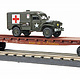 MTH - RailKing #30-76742, Flatcarw/(1)Dodge WC54 Ambulance