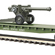 MTH - RailKing 30-76771 U.S. Army Flat Car w(1) 105mm Howitzer