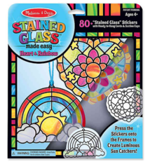 Melissa & Doug Stained Glass Made Easy - Rainbow & Hearts
