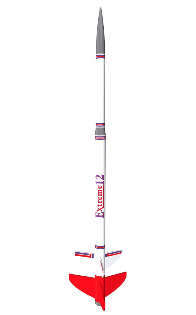 ESTES Extreme 12 Model Rocket Kit, Skill Level 3