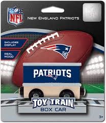 Baby Fanatic New England Patriots Engine & Box Car Set - Wooden