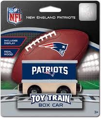 Baby Fanatic New England Patriots Engine & Box Car Set - Wooden