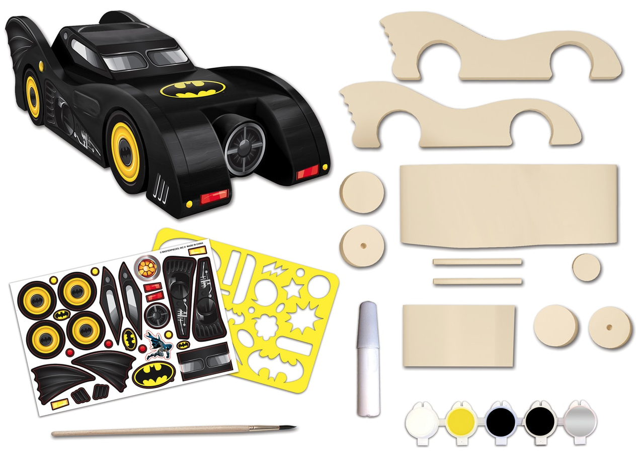 DC BATMOBILE BUILDABLE LICENSED WOOD PAINT KIT