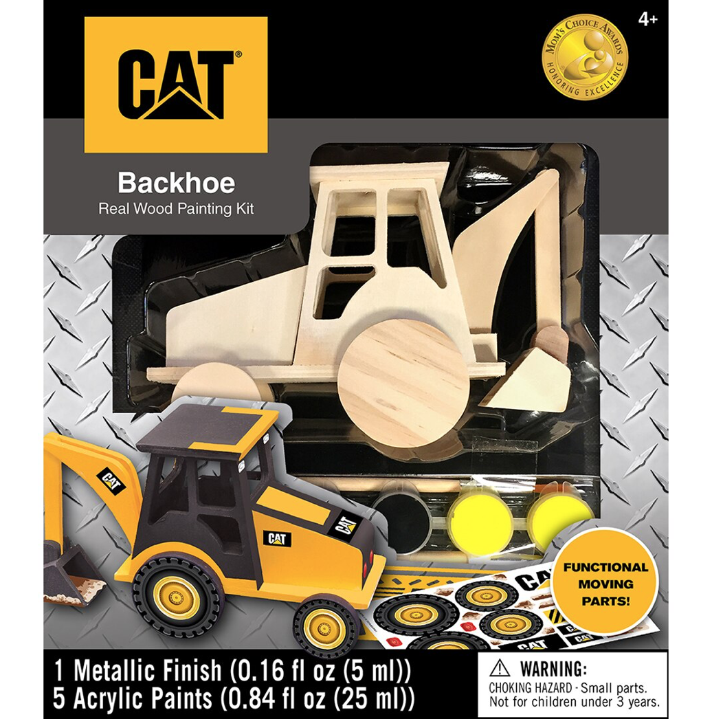 Dr Toys CAT BACKHOE LICENSED WOOD PAINT KIT