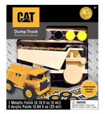 Dr Toys CAT DUMP TRUCK LICENSED WOOD PAINT KIT