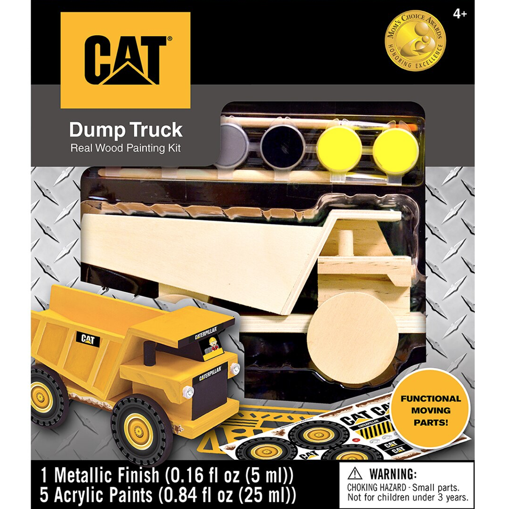 Dr Toys CAT DUMP TRUCK LICENSED WOOD PAINT KIT