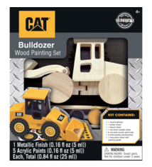 Dr Toys CATERPILLAR BULLDOZER LICENSED WOOD PAINT KIT